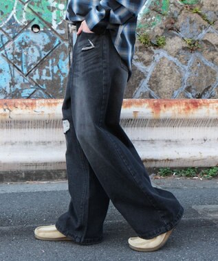 WEGO スーパーバギーダメージデニムパンツ