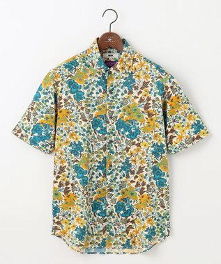 JOSEPH ABBOUD 【キングサイズ・リバティ】シェラトンジャージープリント 半袖シャツ マスタード系6