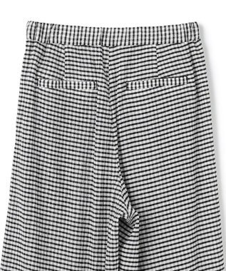 uncrave ギンガムチェック ワイドパンツ ブラック×ホワイト