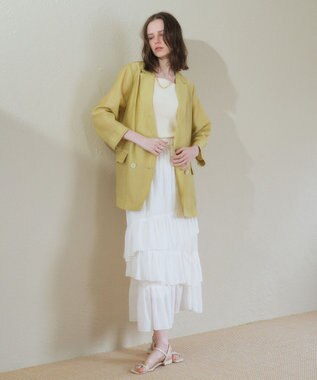 YECCA VECCA アシメラッフルスカート Off White