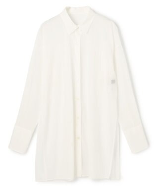 uncrave トリコットシフォン ロングシャツ オフ