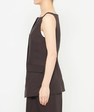 uncrave テンセルライトリネン ジレブラウス ブラウングレー