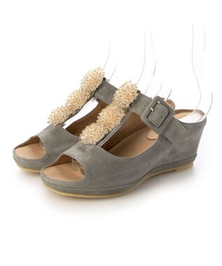 MODE ET JACOMO <D'ICI>ビジュー付きTストラップサンダル