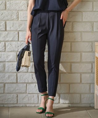 組曲 【接触冷感・吸湿冷感・UVカット】スタイルアップジャージー パンツ 【WEB限定】ネイビー系9