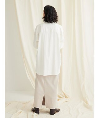 CRAFT STANDARD BOUTIQUE レーヨンデシンバンドカラーシャツ Off White