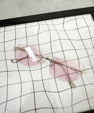 WEGO 【ユニセックス着用ITEM】リムレスカラーレンズデザインアイウェア 柄1