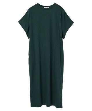 Green Parks 接触冷感　袖切替えカットワンピース Gray