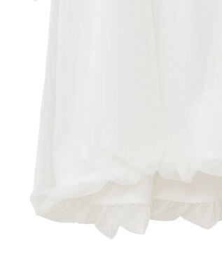 Green Parks チュールドッキングバルーン５分袖プルオーバー Off White