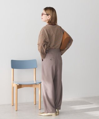 AMERICAN HOLIC カラーボーダークロップド丈プルオーバー Brown