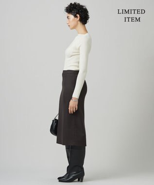 ICB 【WEB限定】 エクストラファインメリノ ボートネックプルオーバー オフホワイト系