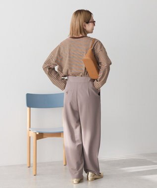 AMERICAN HOLIC カラーボーダークロップド丈プルオーバー Brown