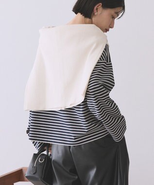 AMERICAN HOLIC カラーボーダークロップド丈プルオーバー Brown