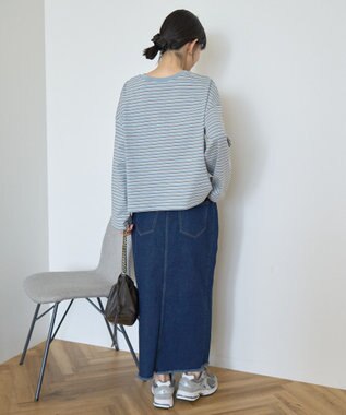 AMERICAN HOLIC カラーボーダークロップド丈プルオーバー Brown