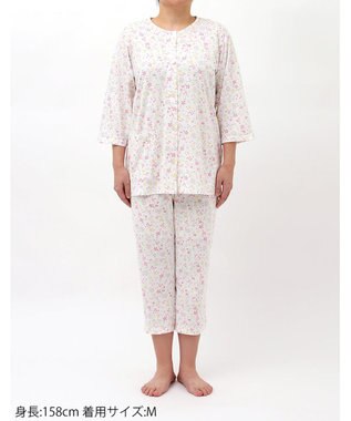 Wing 【数量限定　特別価格】 パジャマ 7分袖 8分丈 綿100％ 天竺素材 レディース EP8990 ウイング／ワコール ピンク