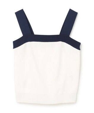 GRACE CONTINENTAL 配色ニットキャミ ホワイト