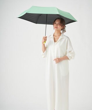 MOONBAT 【Pitaa】マグネット 無地 晴雨兼用日傘 折りたたみ傘 遮光率100%/UVカット率100%/UPF50+/遮熱効果/撥水加工/55cm ミントグリーン