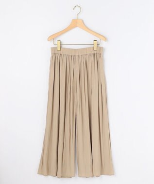 組曲 ギャザーライトデシン パンツ ベージュ系