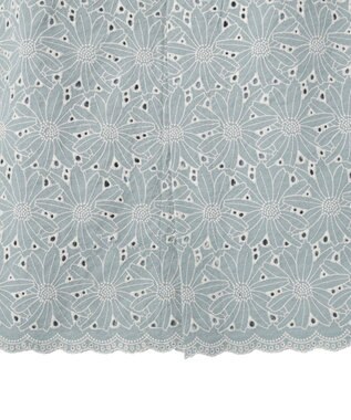 YECCA VECCA フラワーレースロングナロースカート Light Blue