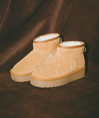 STEVE MADDEN COMFY ボアスエードショートブーツ チェスナッツブラウン