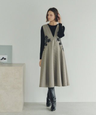 YECCA VECCA フラワーレースジャンスカ Check