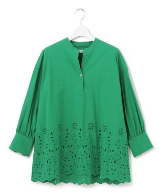 23区 S 【SLOW/一部店舗限定】フラワーエンブロイダリー ブラウス グリーン系