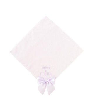 Maison de FLEUR ビッグリボンタオルハンカチ Lavender