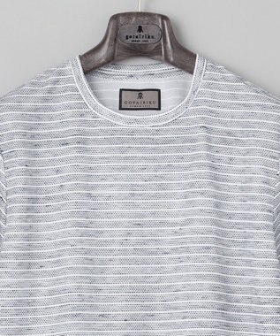 GOTAIRIKU NEW【麻混の清涼感】ノルマンディーリネン ボーダーTシャツ ネイビー系2