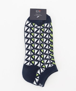 23区GOLF 【MEN】モチーフ柄 アンクルソックス ネイビー系5