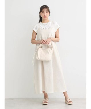 earth music&ecology バックリボンキャミワンピース Off White