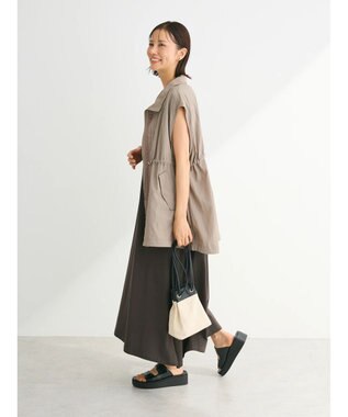 Green Parks ・ＳＵＧＡＲ　ＳＰＯＯＮ【ＣＯＯＬ】タックノースリワンピ Charcoal Gray