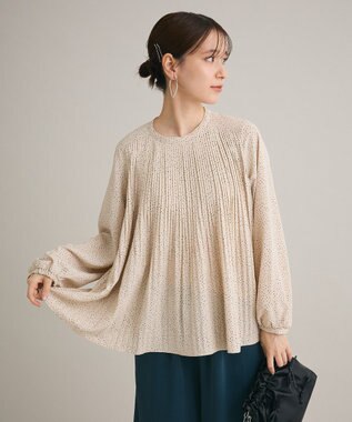 Green Parks 消しプリーツブラウス Dot