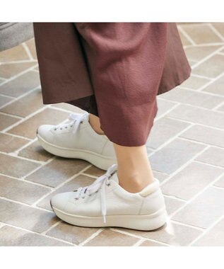 MODE ET JACOMO <MODE ET JACOMO>【軽量】レースアップ厚底スニーカー ホワイト