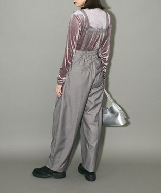 Green Parks ラインストーンハイネックトップス Gray