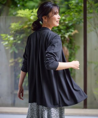 ANY 【接触冷感/UVケア/吸水速乾】長袖シアーカーディガン ブラック