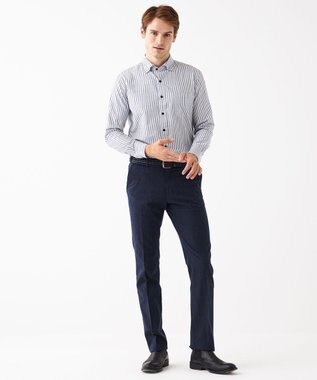 JOSEPH ABBOUD 【キングサイズ】JCサテンストライプ　シャツ ネイビー系1