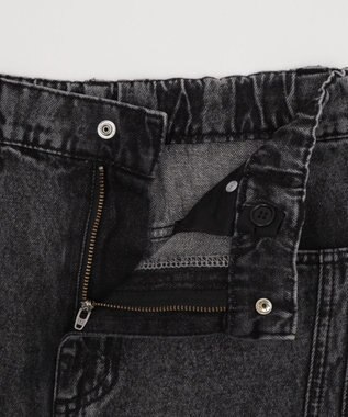 WEGO 【KIDS/150cm/160cm/ウエストゴム】イージー3Dバレルレッグデニムパンツ（JUNIOR） デニムブラックソノタ