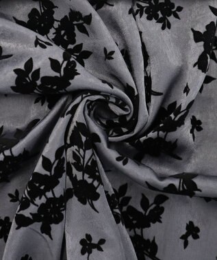 Tiaclasse 【安田美沙子さん着用・洗える】フラワーフロッキーワンピース チャコール