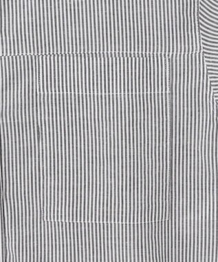 ANY 【洗濯機可能】ダブルポケット クロップドシャツ ストライプ