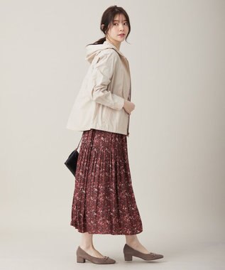 ANY SIS 【BAILA12月号掲載・貴島明日香さんコラボ】ペイントタッチフラワー ワンピース テラコッタ系