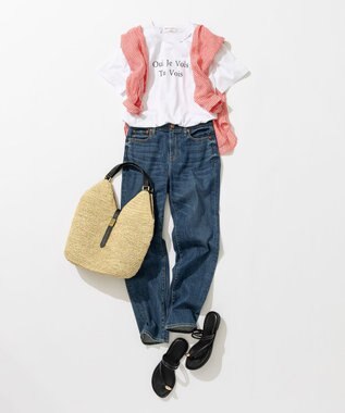 23区 【洗える】カラーロゴ Tシャツ ホワイト系