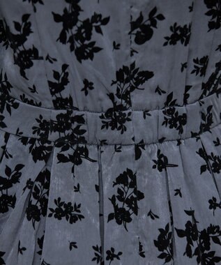 Tiaclasse 【安田美沙子さん着用・洗える】フラワーフロッキーワンピース チャコール