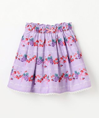 ANY KIDS 総柄フルーツ スカート ラベンダー