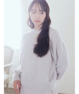 earth music&ecology ミニシャギープルオーバー Ivory