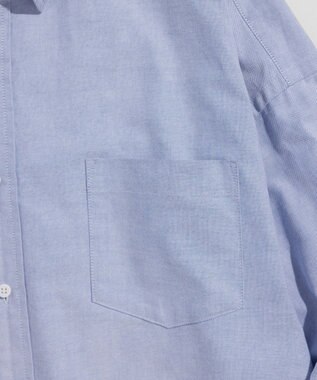 LENO OXFORD SHIRTS《UNISEX》オーバーサイズレギュラーカラーシャツ SAXE BLUE