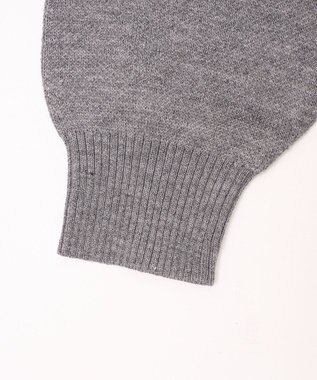 WEGO グラフィックジャガードニットZIPパーカー グレー