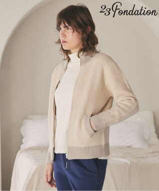 23区GOLF 【23Fondation/WOMEN】エアー ニットアウター ベージュ系