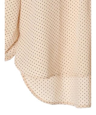 CRAFT STANDARD BOUTIQUE ピコフリルドットブラウス Beige
