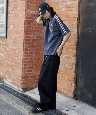 WEGO 【ユニセックス着用ITEM】スリーブラインロゴBIG　T（SS） ネイビー