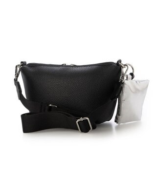 UNBILLION VERYコラボ カシュカシュ cachecache / ミニポーチ付きシュリンクショルダー ブラック