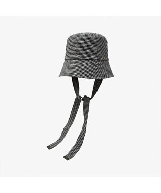 林八百吉商店 un chapeau　ひも付きチェックハット ネイビー